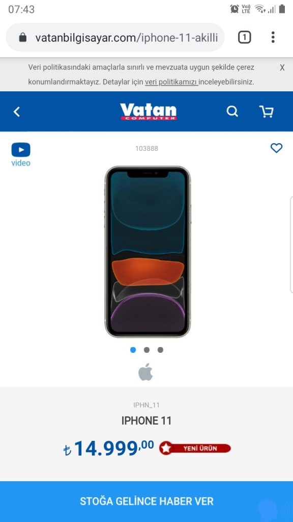 iphone 11 türkiye fiyatı