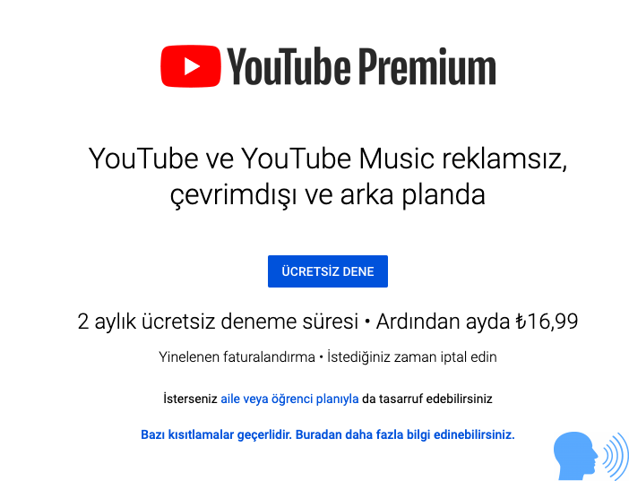 youtube premium deneme hesabı